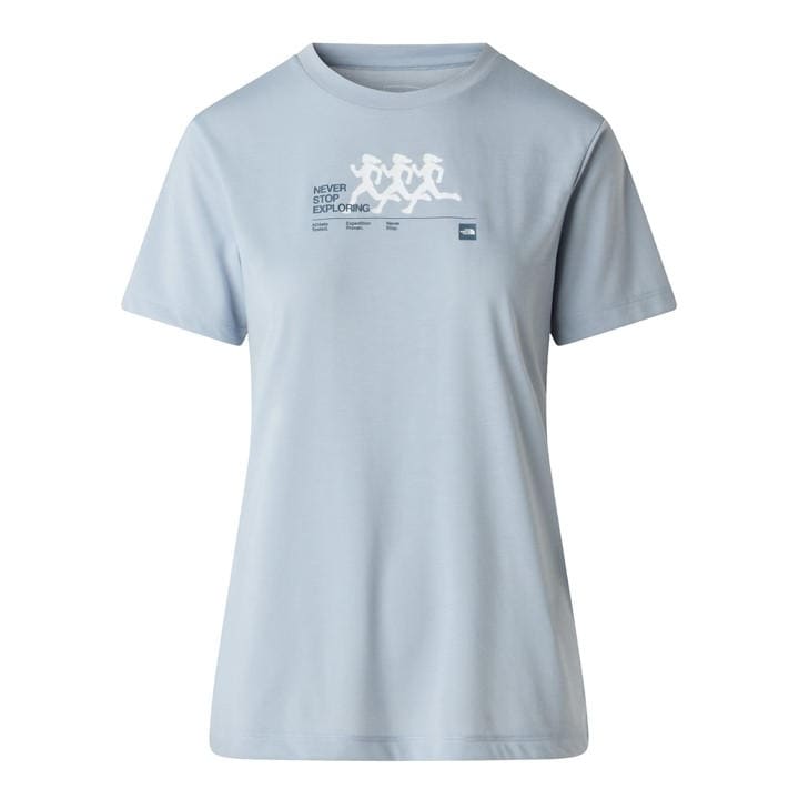 The North Face Women's Blue Tnf Bitmap Tee in Size 10, Sports Direct