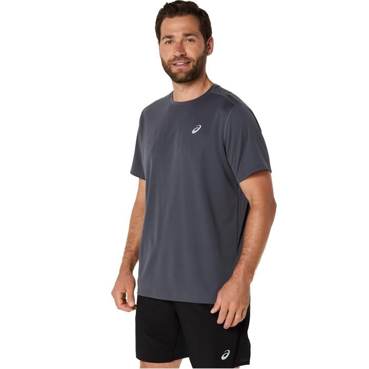 Asics Men's Grey Core Ss Top Running in Size XL, Sports Direct