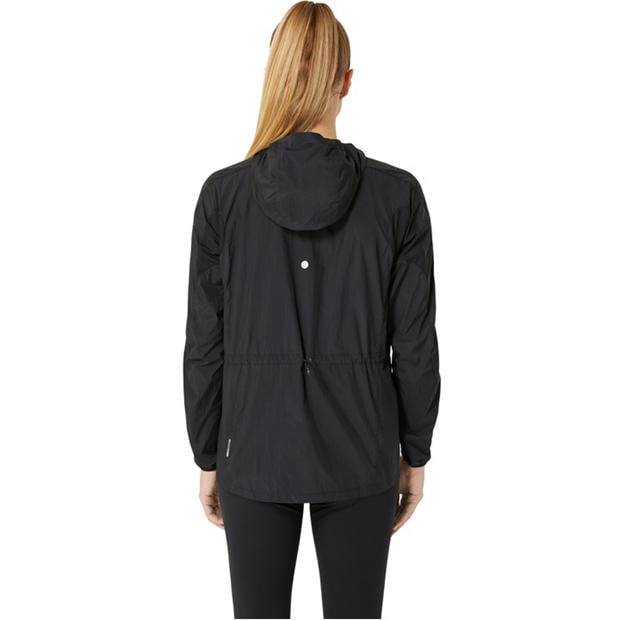 Black - Asics - Road Packable Jacket Running Womens