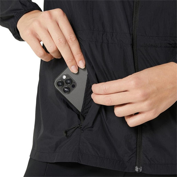 Black - Asics - Road Packable Jacket Running Womens