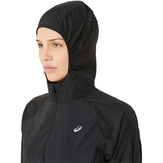 Black - Asics - Road Packable Jacket Running Womens