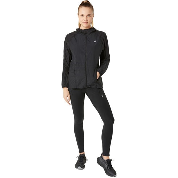 Black - Asics - Road Packable Jacket Running Womens