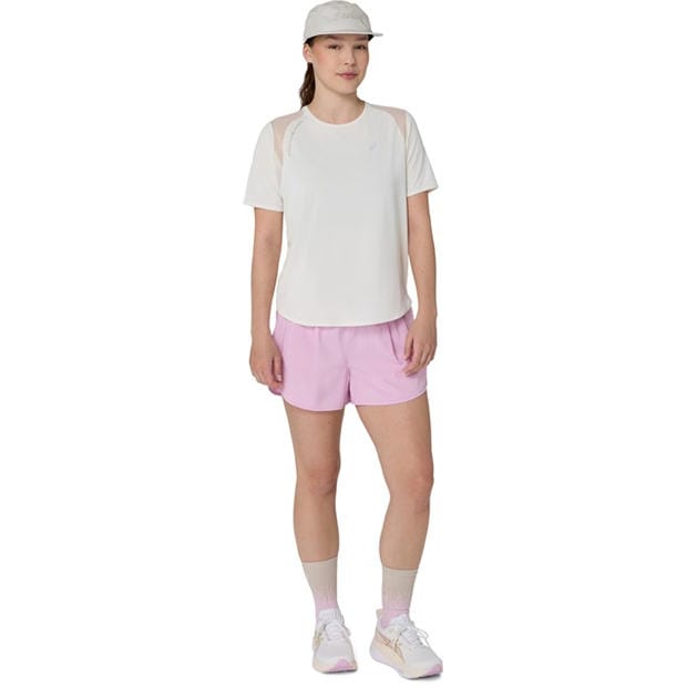 Cream - Asics - Women's Road Short Sleeve Running T-Shirt