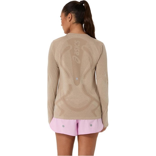 Greige - Asics - Women's Road Long Sleeve Running T-Shirt