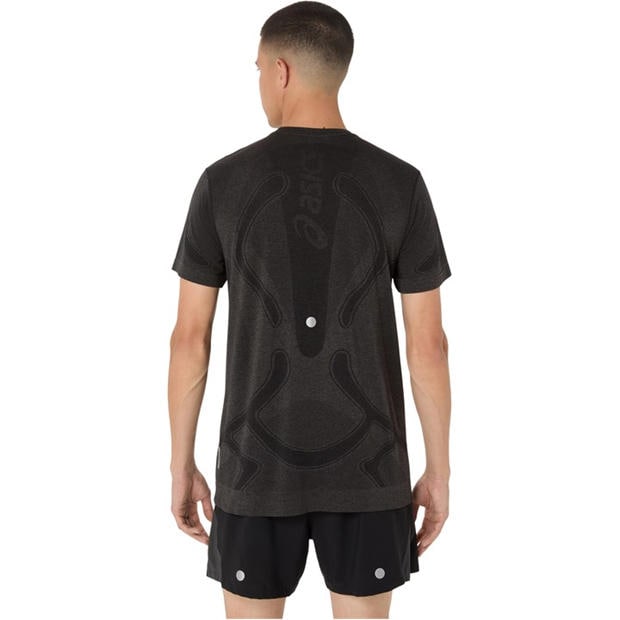 Black - Asics - Road Seamless Ss Top Running Mens
