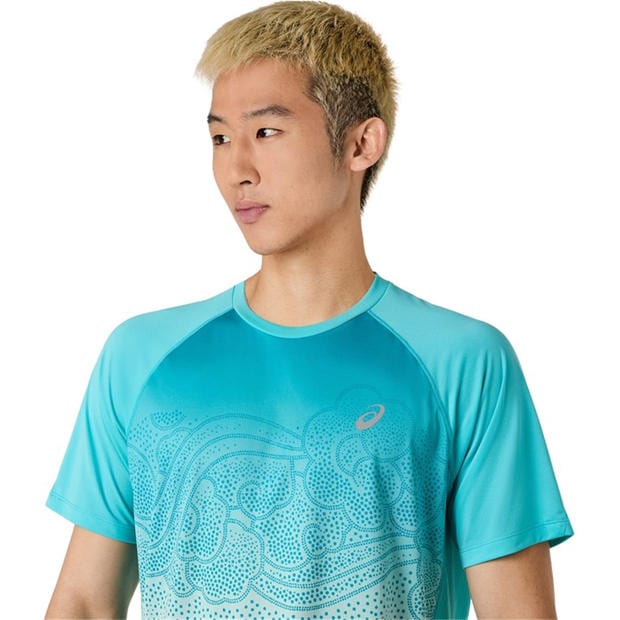 Energy Aqua - Asics - Men's Road Ibuki Short Sleeve Running T-Shirt
