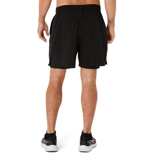 Black - Asics - Core 2-N-1 7in Short Running Mens