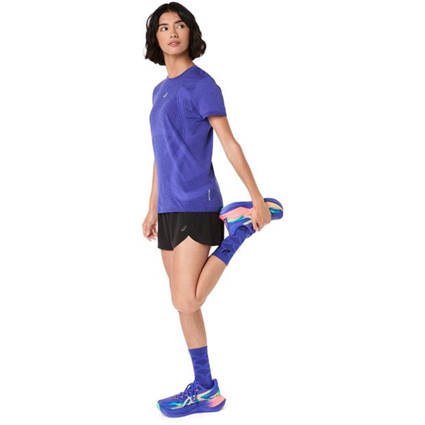 Black - Asics - Metarun Split Shorts Running Short Womens