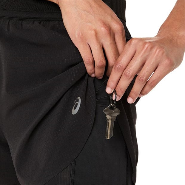 Black - Asics - Metarun Split Shorts Running Short Womens