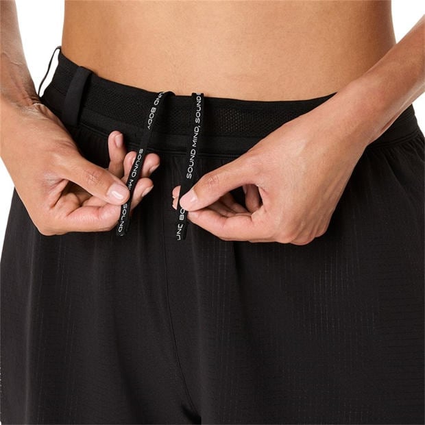 Black - Asics - Metarun Split Shorts Running Short Womens