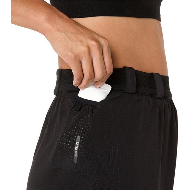 Black - Asics - Metarun Split Shorts Running Short Womens