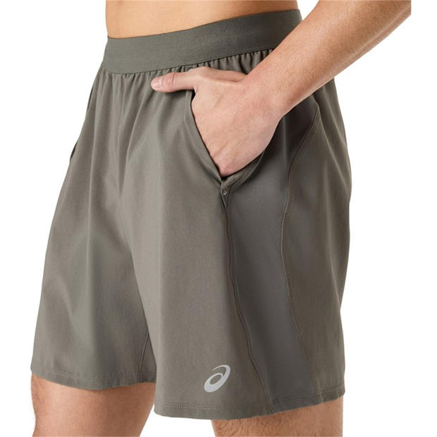 Truffle Grey - Asics - Men's Road 7 2-in-1 Running Shorts