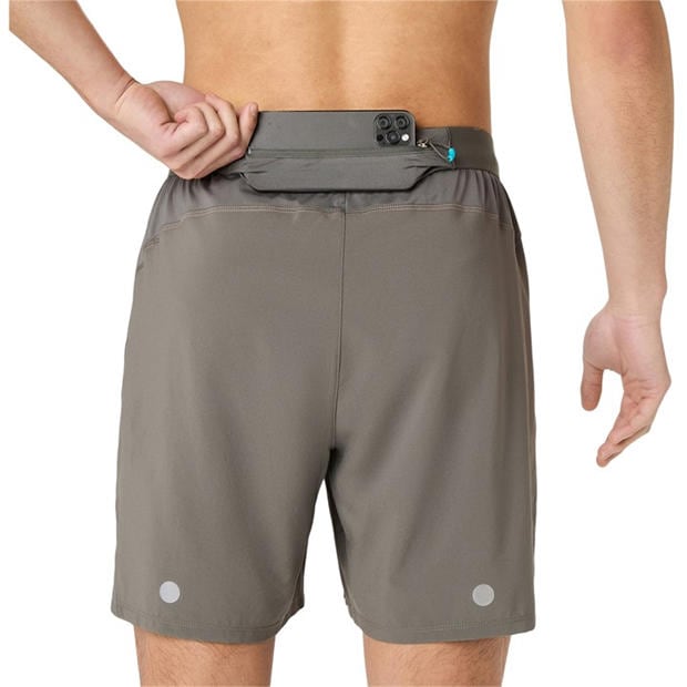 Truffle Grey - Asics - Men's Road 7 2-in-1 Running Shorts