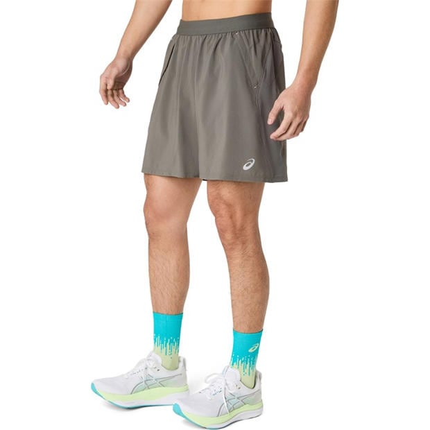 Truffle Grey - Asics - Men's Road 7 2-in-1 Running Shorts