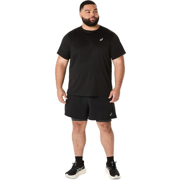 Black - Asics - Road 2n1 5in Short Running Mens