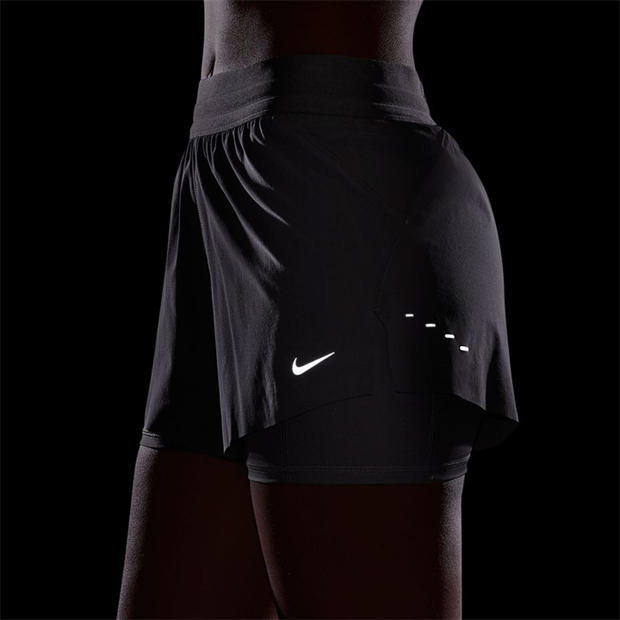 Thunder Grey - Nike - Dri-FIT Swift Womens Mid-Rise 3 2-in-1 Shorts