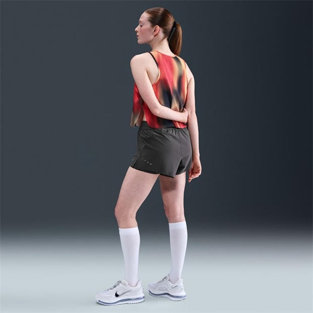 Thunder Grey - Nike - Dri-FIT Swift Womens Mid-Rise 3 2-in-1 Shorts