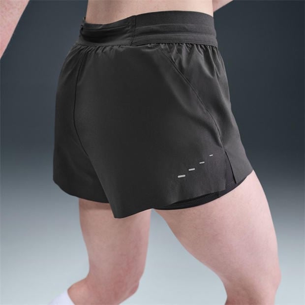 Thunder Grey - Nike - Dri-FIT Swift Womens Mid-Rise 3 2-in-1 Shorts
