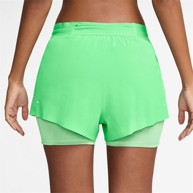 Illusion Green - Nike - Dri-FIT Swift Womens Mid-Rise 3 2-in-1 Shorts