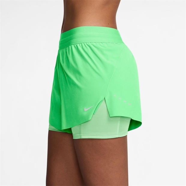 Illusion Green - Nike - Dri-FIT Swift Womens Mid-Rise 3 2-in-1 Shorts