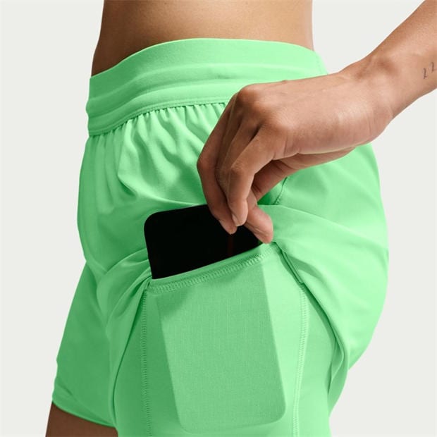 Illusion Green - Nike - Dri-FIT Swift Womens Mid-Rise 3 2-in-1 Shorts