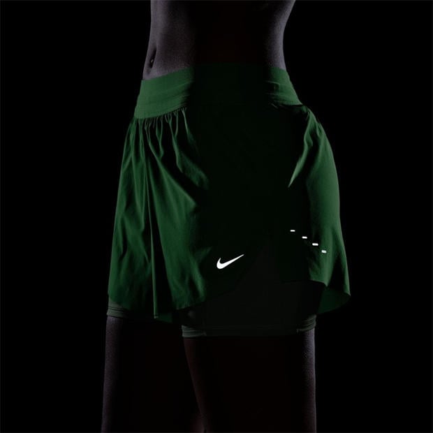 Illusion Green - Nike - Dri-FIT Swift Womens Mid-Rise 3 2-in-1 Shorts