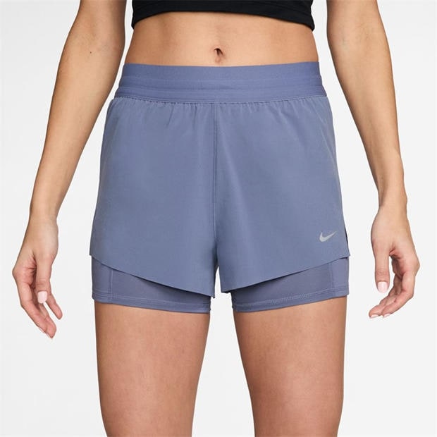 Световен индиго - Nike - Dri-FIT Swift Womens Mid-Rise 3 2-in-1 Shorts