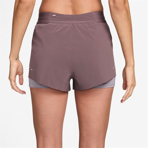 Tattoo/Violet - Nike - Dri-FIT Swift Womens Mid-Rise 3 2-in-1 Shorts