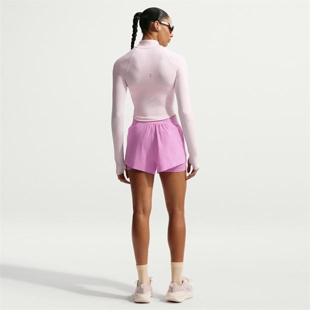Magenta - Nike - Dri-FIT Swift Womens Mid-Rise 3 2-in-1 Shorts