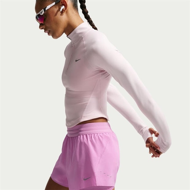 Magenta - Nike - Dri-FIT Swift Womens Mid-Rise 3 2-in-1 Shorts