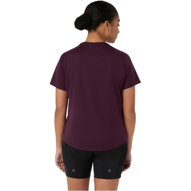 Dark Aubergine - Asics - Women's Fuji Logo Short Sleeve Running T-Shirt