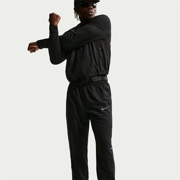 Black/Reflect - Nike - Men's Miler Woven Performance Tracksuit Bottoms