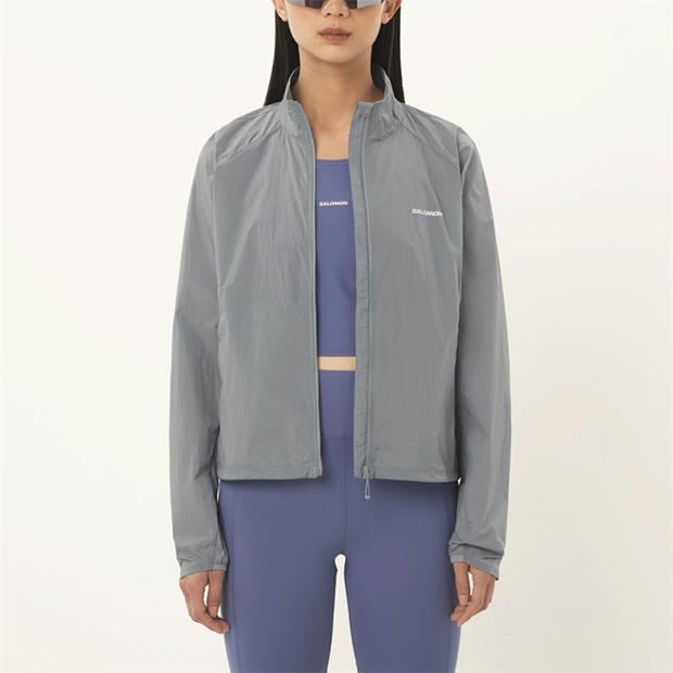 Grey - Salomon - SHAKEout Fly Running Jacket Womens
