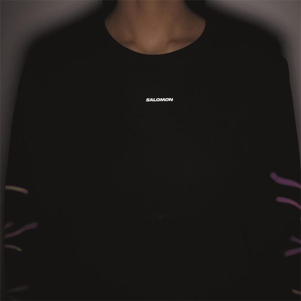 Black - Salomon - SHAKEout Core Graphic LS Running Tee Womens
