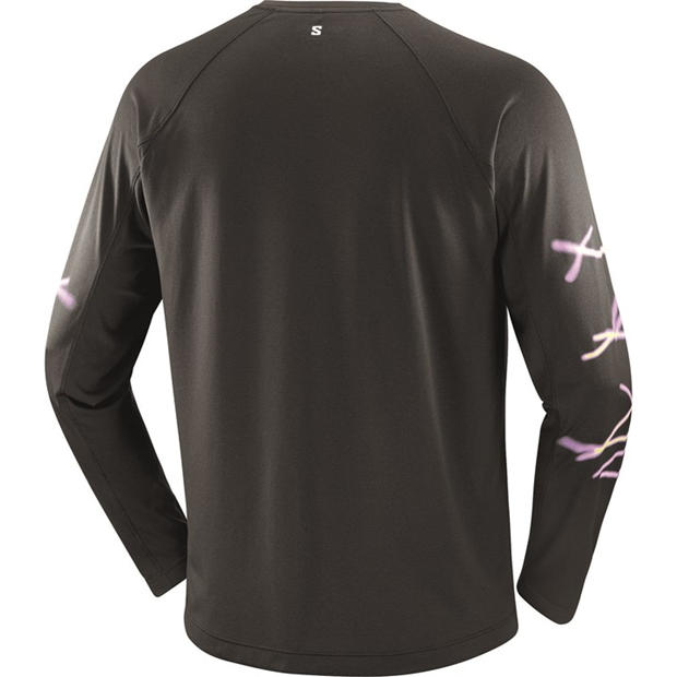 Black - Salomon - SHAKEout Core Graphice LS Running Tee Mens