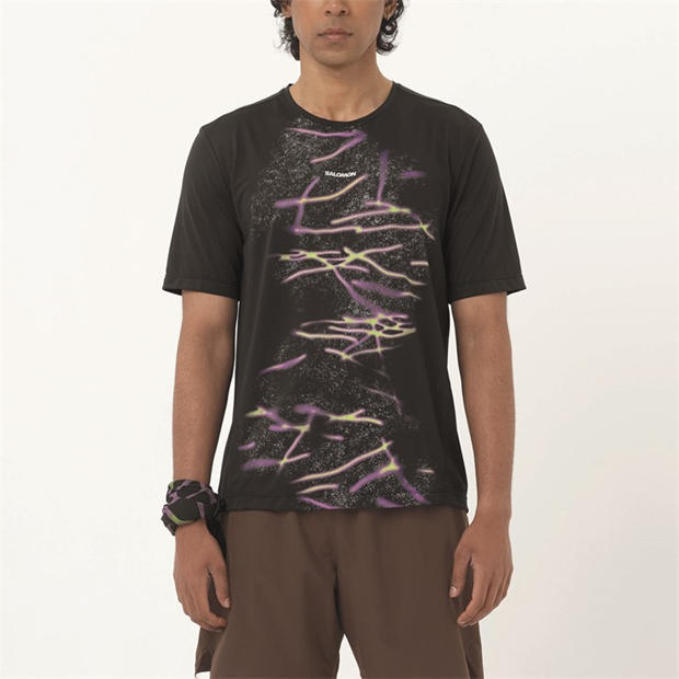 Black - Salomon - SHAKEout Core SS Running Tee Mens