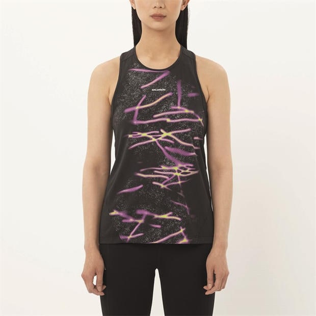 Black - Salomon - SHAKEout Core Graphic Tank Womens
