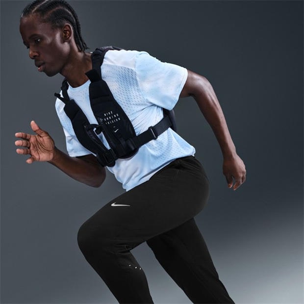 Black/Rfl Silv - Nike - Men's Stride Knit Performance Tracksuit Bottoms