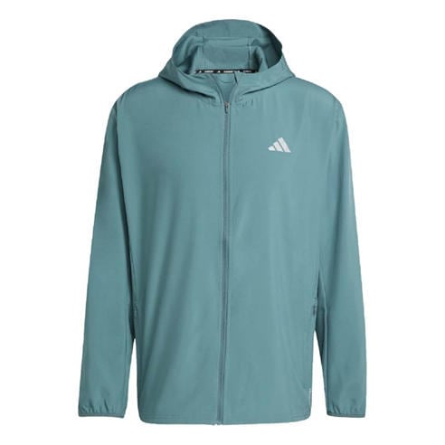 adidas - Men's Run It Full-Zip AEROREADY Hooded Long-Sleeve Running Jacket