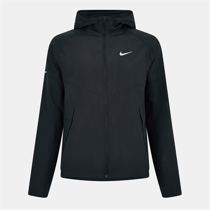 Nike Men's Black/White Miler Repel Running Jacket '' Dd4746-010 - Image 4