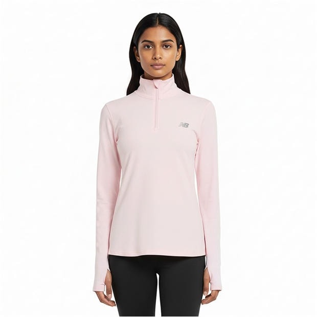 Pink Salt - New Balance - Womens Running Space Dye Quarter Zip