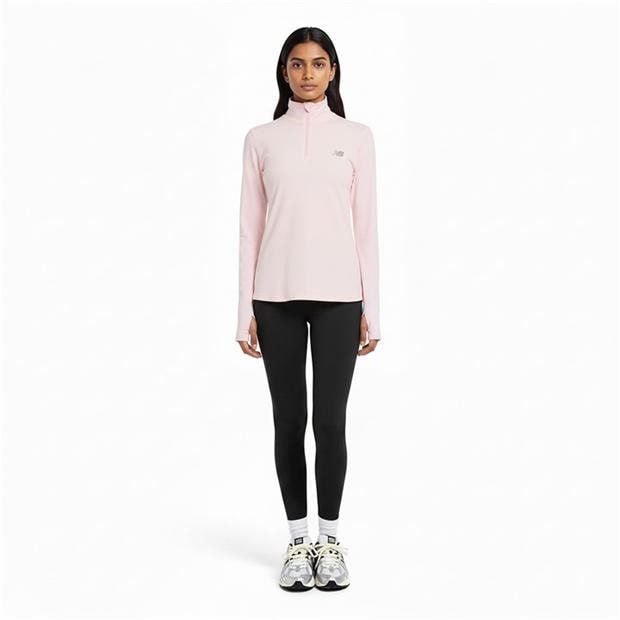 Pink Salt - New Balance - Womens Running Space Dye Quarter Zip