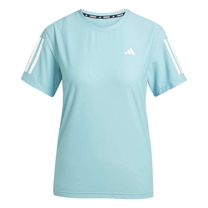 Adidas Women' Green Own The Run T-Shirt in Size S, Sports Direct