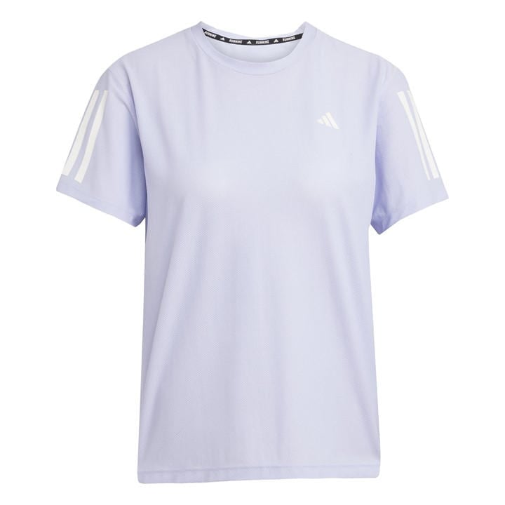 Adidas Women's Purple Own The Run T-Shirt in Size XL, Sports Direct