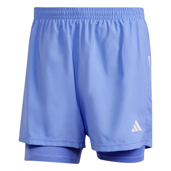 Adidas Men's Blue Own The Run 2-In-1 Running Shorts in Size XL, Sports Direct