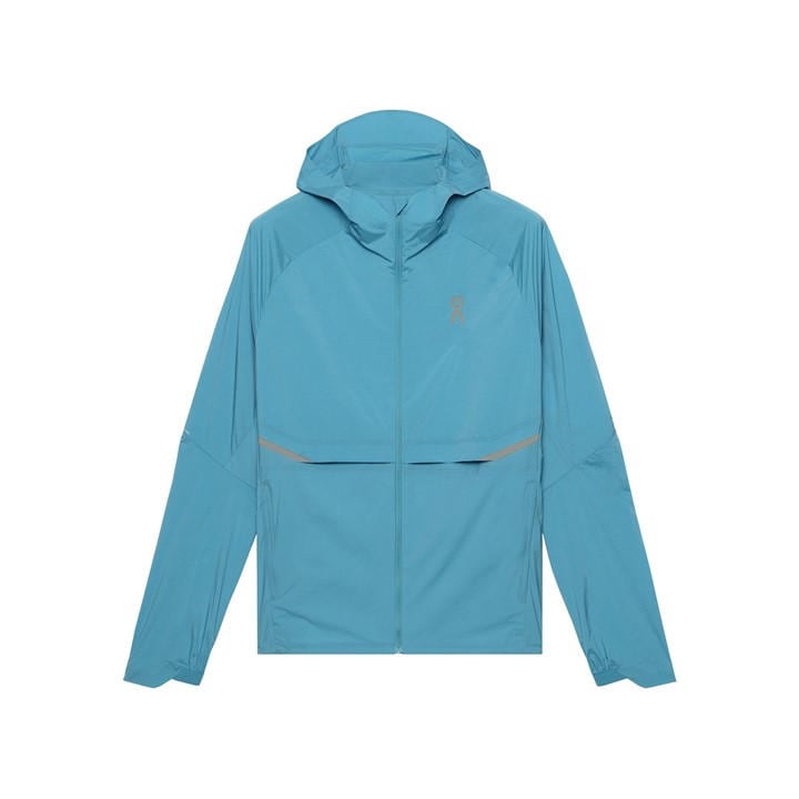 On Men's Blue Core Run Moisture-Wicking Reflective Jacket in Size L, Sports Direct