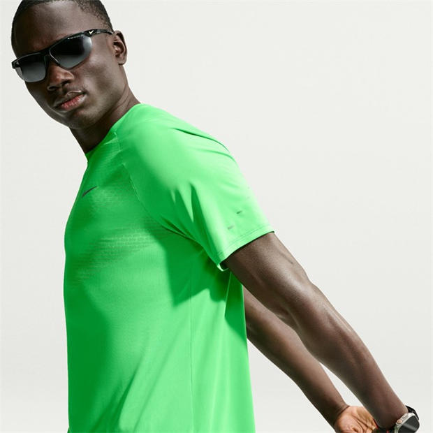 Green Spark - Nike - Mens Nike Stride Short Sleeve Performance T-Shirt