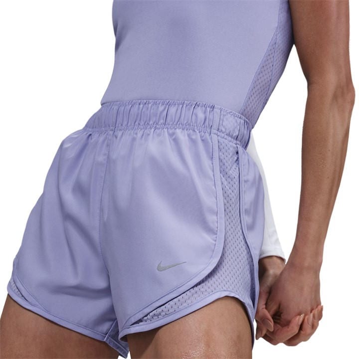 Nike Women's Purple Tempo Dri-Fit Mid-Rise Brief-Lined Running Shorts in Size 6, Sports Direct