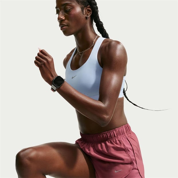 Pink Smoke - Nike - Tempo Women's Dri-FIT Mid-Rise Brief-Lined Running Shorts