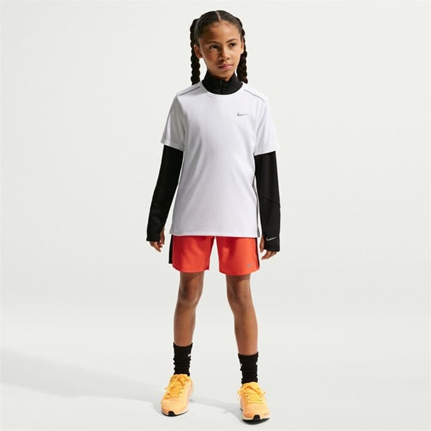 White - Nike - Dri-FIT Miler Big Kids' (Boys') Training Top